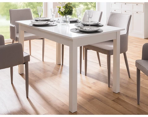 Rozkladací jedálenský stôl Coburg 137x80 cm, biely%