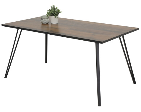 Jedálenský stôl Oksana 160x90 cm, vintage optika dreva%
