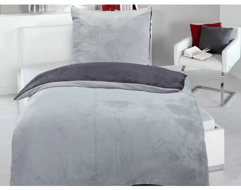 E-shop Obliečky Cashmere Touch Wende, strieborná/antracit%