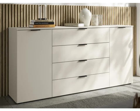 E-shop Široká komoda so zásuvkami Linz 180 cm, kašmírová béžová%