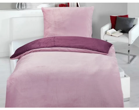 E-shop Obliečky Cashmere Touch Wende, ružová/černicová%