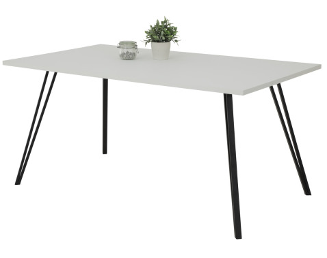 Jedálenský stôl Mária 160x90 cm, matný biely%