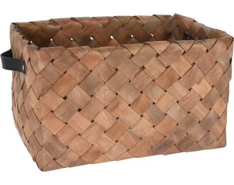 Úložný košík borovicové drevo, 39x19  cm%