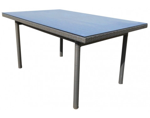 Záhradný jedálenský stôl Java 160x100 cm, šedo-hnědý%