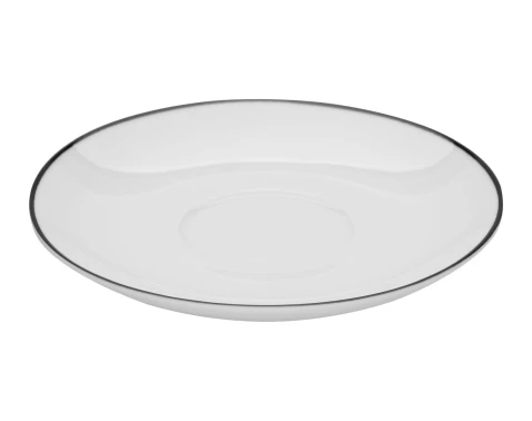 Podšálka Luna Black Line 14 cm, biela%