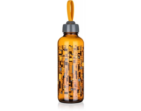 E-shop Fľaša na pitie Manon 450 ml, hnedé sklo%