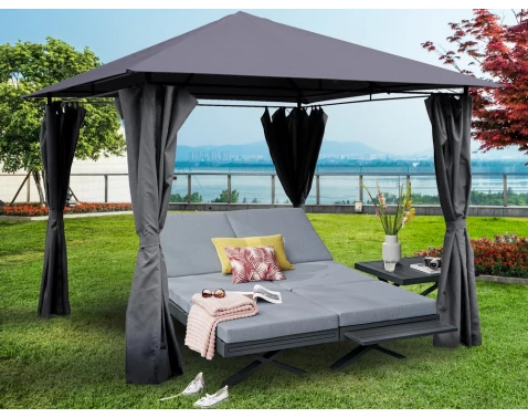 E-shop Zahradný altánok Porto (300x300 cm), šedý%