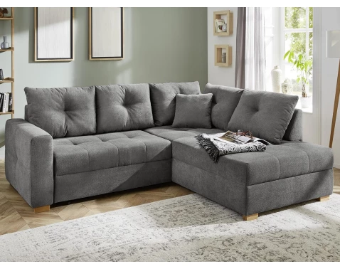 Rohová sedacia súprava Heidelberg, šedá látka%