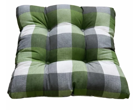E-shop Záhradný polster Karo 40x40 cm, zelený/šedý%
