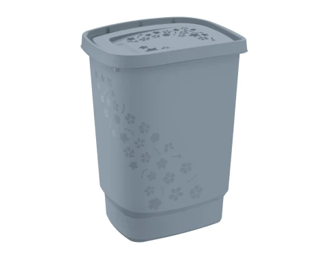Kôš na prádlo Flowers 55 l, šedý%