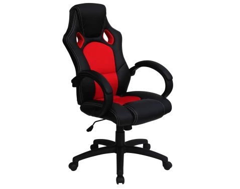 Kancelárske kreslo Leon, čierne/červené%