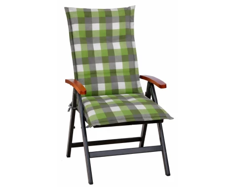 E-shop Záhradný polster Karo 50x118 cm, zelený/šedý%
