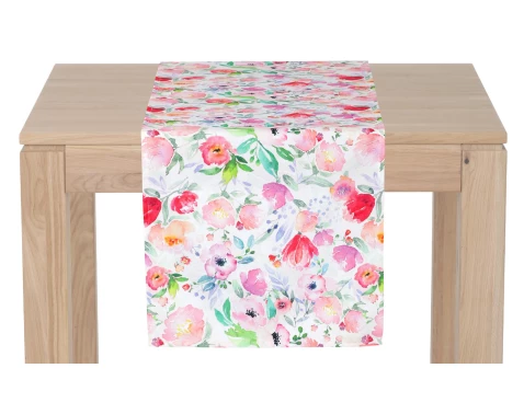Behúň na stôl Akvarel kvety, 150x40 cm%