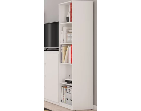 E-shop Vysoký regál Carlos, biela, šírka 40 cm%