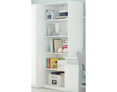 E-shop Vysoký regál Carlos, biela, šírka 75 cm%