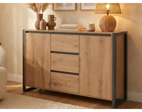 Komoda so zásuvkami Denver, dub artisan/antracit%