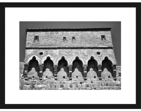 Rámovaný obraz Porta San Giovanni, čiernobiely%
