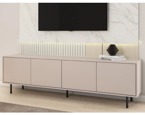 E-shop Široká TV skrinka Flax, 200 cm, béžový kašmír%