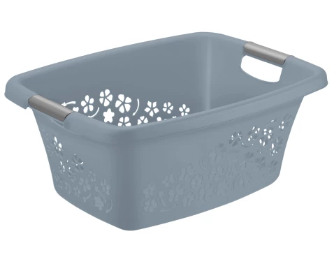 Kôš na prádlo Flowers 25 l, šedý%