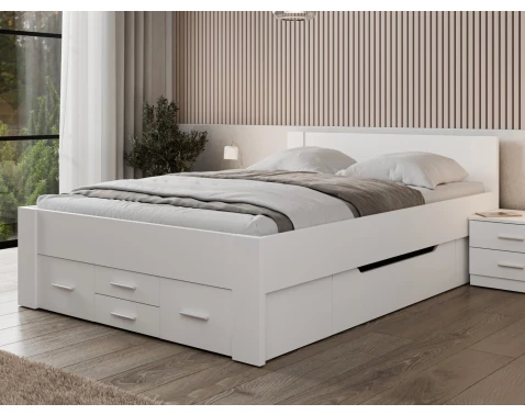 Postel Iwetta 140x200 cm, biela%