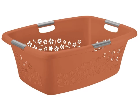 Kôš na bielizeň Flowers 50 l, terakota%