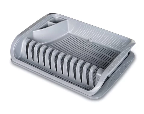 Odkvapkávač na riad 39,5x29,5 cm, šedý%