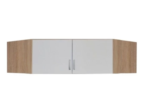 E-shop Rohový skriňový nadstavec Bremen, dub sonoma/biely%