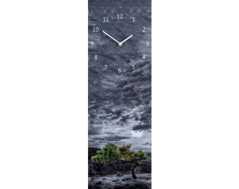 Nástenné hodiny Osamelý strom, 20x60 cm%