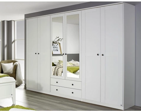 E-shop Šatníková skriňa Rosenheim, 271 cm, biela%