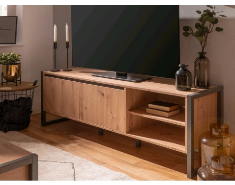 E-shop Široká TV skrinka Denver, dub artisan/antracit%