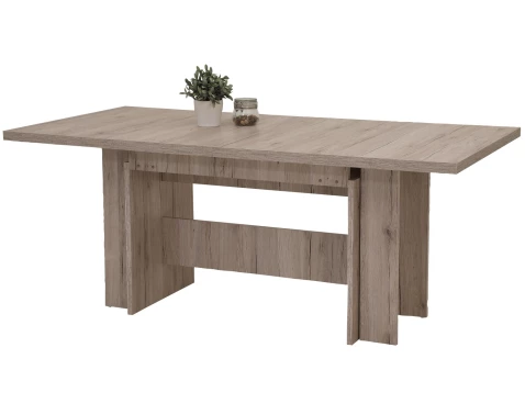 E-shop Rozkladací jedálenský stôl (5 šírok) Lia 160x90 cm, pieskový dub%