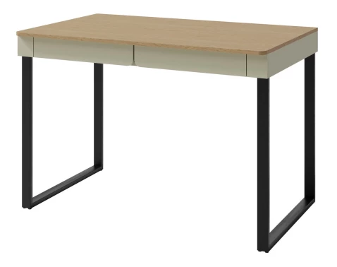 Písací stôl so zásuvkami Lucky, eukalyptovo zelená/baltský dub%