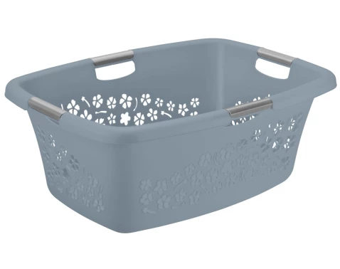 Kôš na bielizeň Flowers 50 l, šedý%