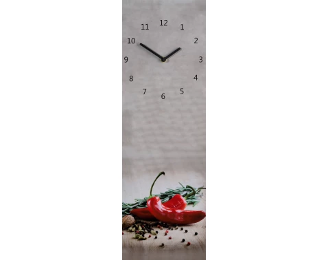 Nástenné hodiny Papriky, 20x60 cm%