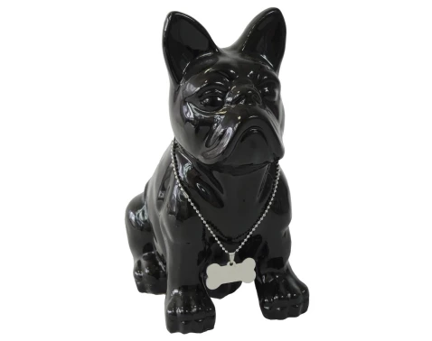 E-shop Dekoračná soška Francúzsky buldoček 18 cm, čierna%