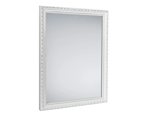 E-shop Nástenné zrkadlo Loreley 34x45 cm, drevený biely rám%