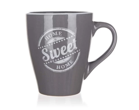 Hrnček Sweet Home 310 ml, šedý%