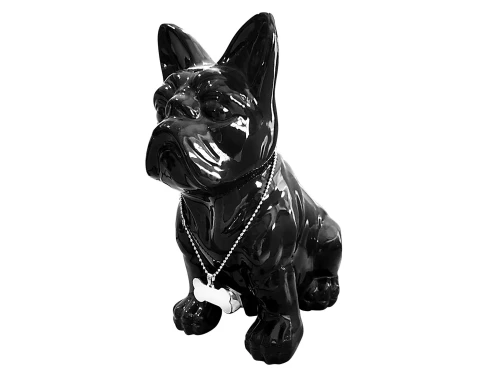 E-shop Dekoračná soška Francúzsky buldoček 24 cm, čierna%