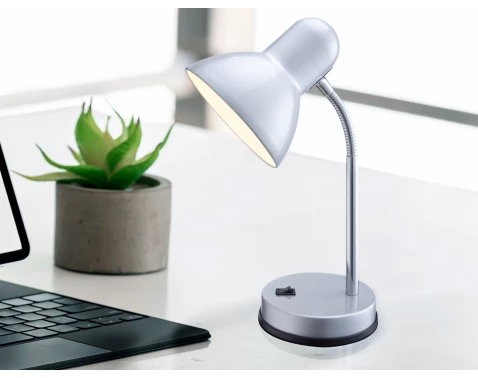 Stolná lampa Basic, strieborná%