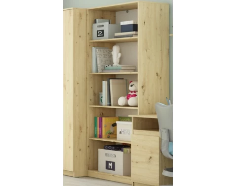 E-shop Vysoký regál Carlos, dub artisan, šírka 75 cm%