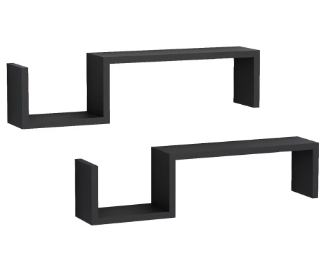 E-shop Sada 2 ks políc Linea 58 cm, čierna%