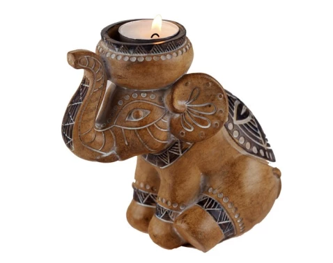 E-shop Dekoračná soška/svietnik Slon, 15 cm%