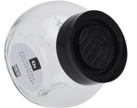 E-shop Dóza na korenie 500 ml, biele/čierne viečko%