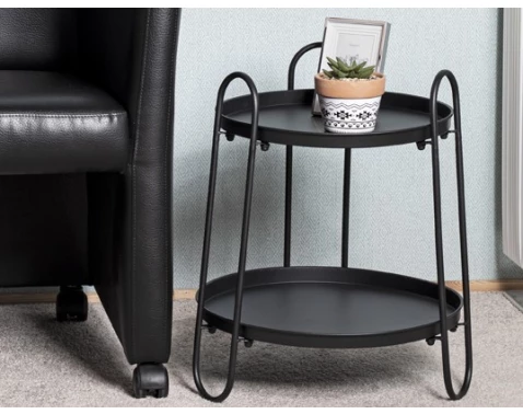 Odkladací stolík Albury, černý kov%