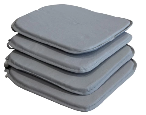E-shop Súprava podsedákov na stoličky (4 ks) Bella 38x38 cm, strieborná%