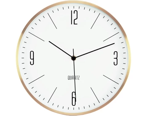 Nástenné hodiny 30 cm, zlatý kov%