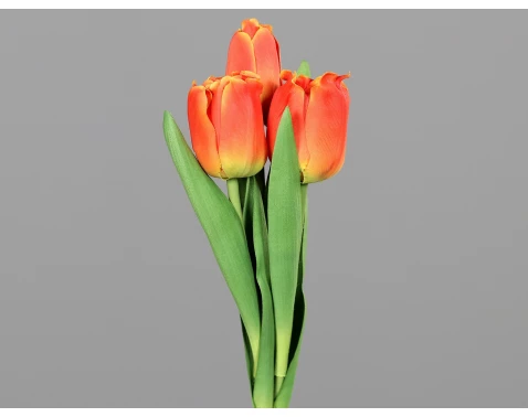 E-shop Umelá kvetina Zväzok tulipánov 30 cm, oranžová%