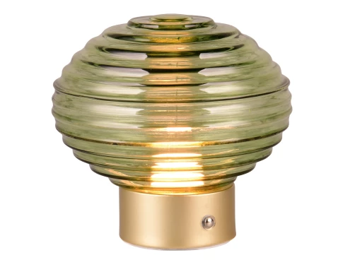 LED stolná lampa nabíjacia Earl 14 cm, zelené sklo%