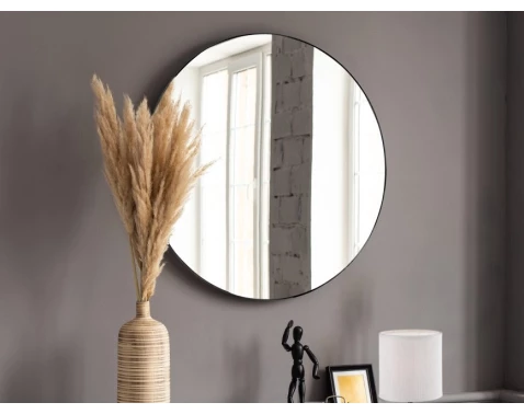 E-shop Nástenné zrkadlo Esra 50 cm, černé%