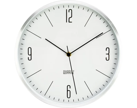 Nástenné hodiny 30 cm, strieborný kov%